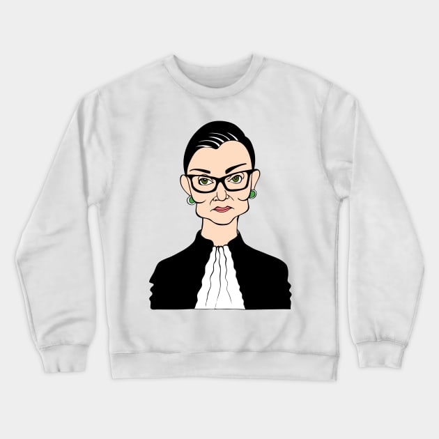 RUTH BADER GINSBURG Crewneck Sweatshirt by cartoonistguy